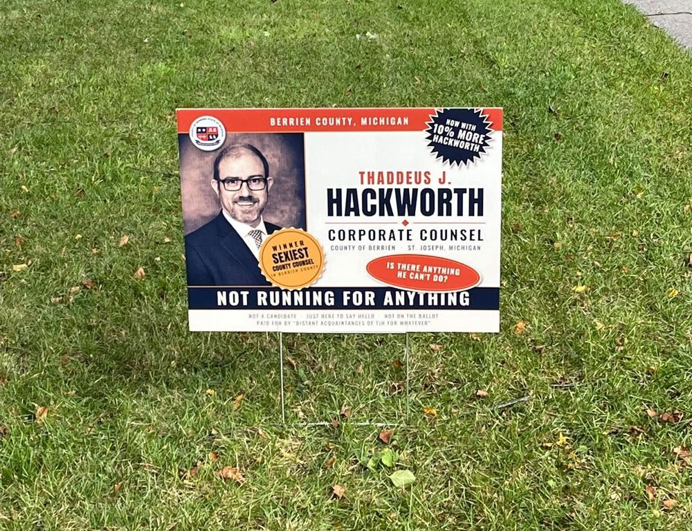 customer photos of yard sign plus