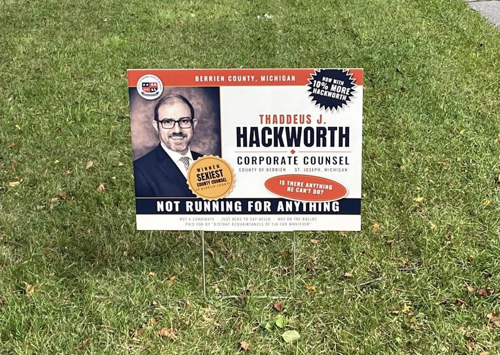 customer photos of yard sign plus