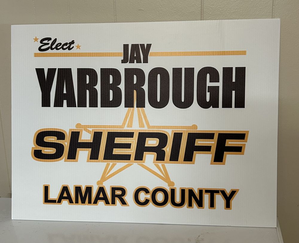 customer photos of yard sign plus