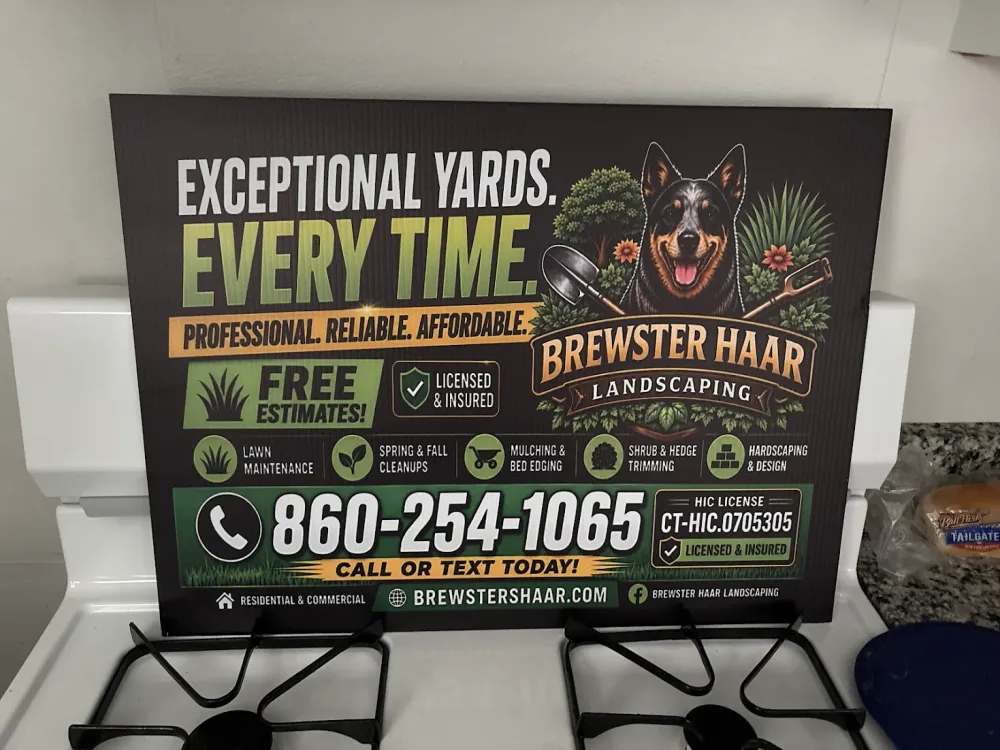 customer photos of yard sign plus