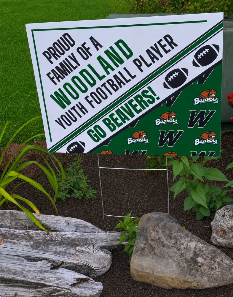 customer photos of yard sign plus