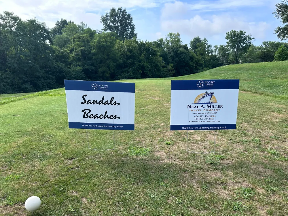 customer photos of yard sign plus