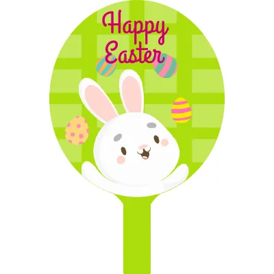 Custom Hand Fans Multiple Sizes Easter Bunny