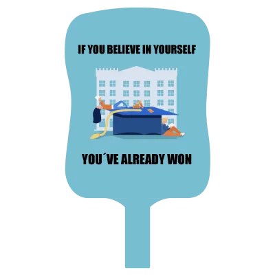Custom Hand Fans Multiple Sizes Believe In Yourself