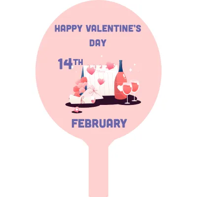 Custom Hand Fans Multiple Sizes Valentine's Day 4