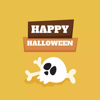 Custom Outdoor Yard Signs Multiple Sizes Happy Halloween Skull