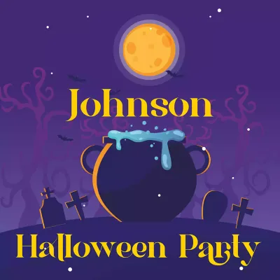 Custom Outdoor Yard Signs Multiple Sizes Johnson Halloween Party