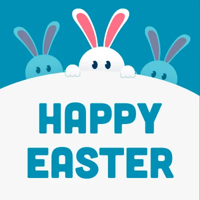 Custom Outdoor Yard Signs Multiple Sizes Easter Trio Bunny