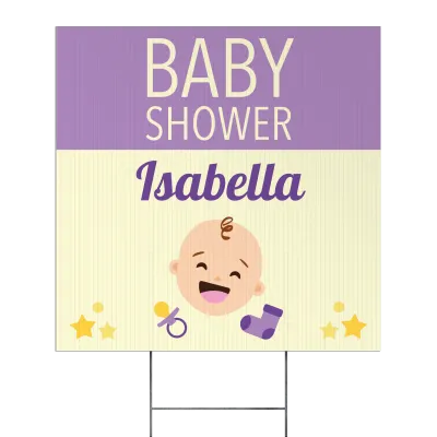 Custom Outdoor Yard Signs Multiple Sizes Baby Shower Sign
