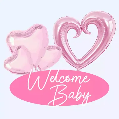 Custom Outdoor Yard Signs Multiple Sizes Welcome Baby Heart