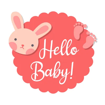 Custom Outdoor Yard Signs Multiple Sizes Hello Baby Bunny