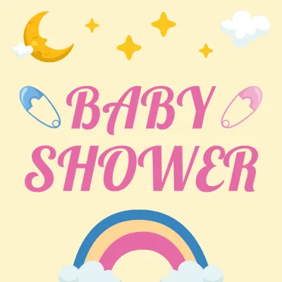 Custom Outdoor Yard Signs Multiple Sizes Baby Shower Rainbow