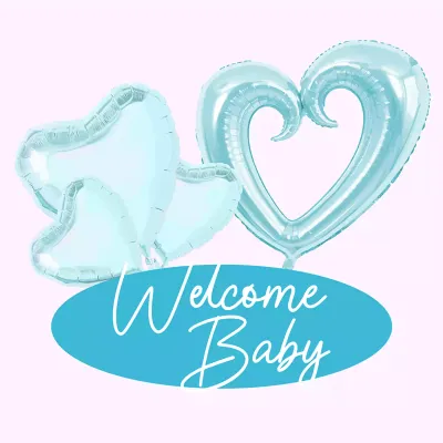 Custom Outdoor Yard Signs Multiple Sizes Welcome Baby Blue