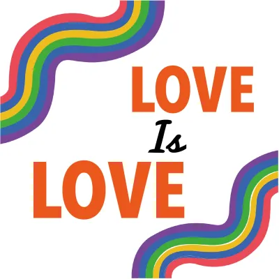 Custom Outdoor Yard Signs Multiple Sizes Love is Love Curved