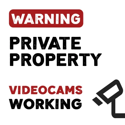 Custom Outdoor Yard Signs Multiple Sizes Videocams Working
