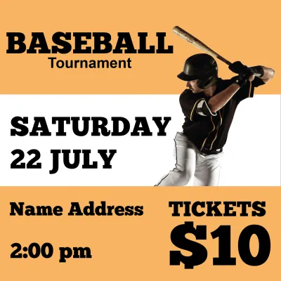 Custom Outdoor Yard Signs Multiple Sizes Baseball Tournament