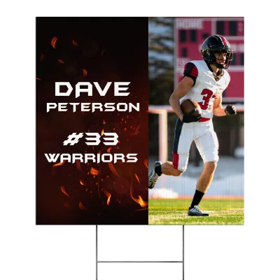 Custom Outdoor Yard Signs Multiple Sizes Athlete Name Number