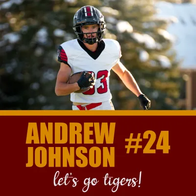 Custom Outdoor Yard Signs Multiple Sizes Athlete Name Number 3