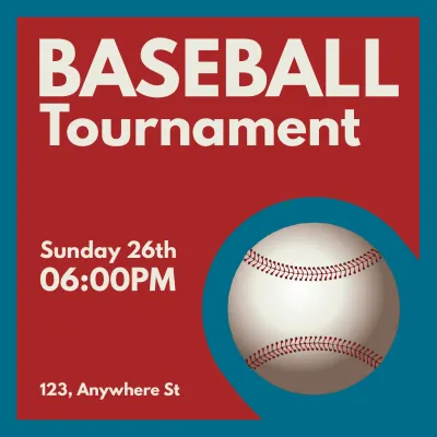 Custom Outdoor Yard Signs Multiple Sizes Tournament Baseball