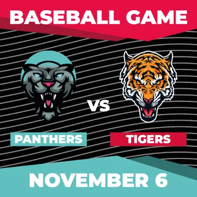 Custom Outdoor Yard Signs Multiple Sizes Baseball Team Versus Sign