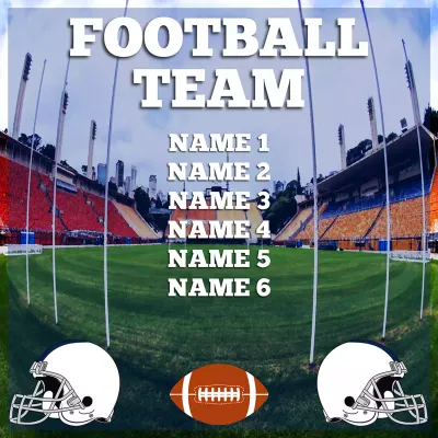 Custom Outdoor Yard Signs Multiple Sizes Football Team