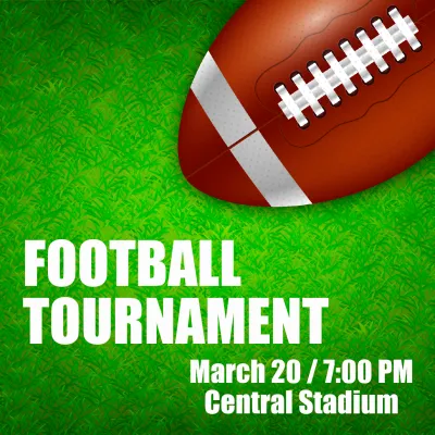 Custom Outdoor Yard Signs Multiple Sizes Football Tournament