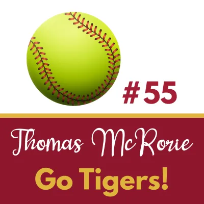 Custom Outdoor Yard Signs Multiple Sizes Softball Jersey Number Sign