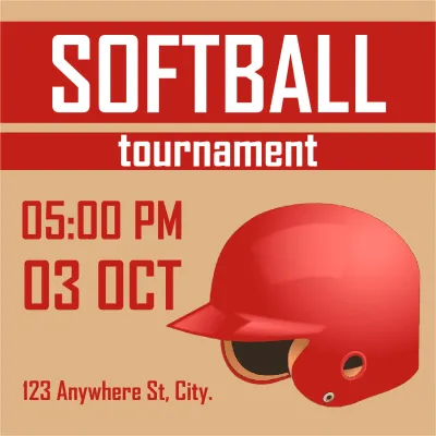 Custom Outdoor Yard Signs Multiple Sizes Softball Tournament Sign