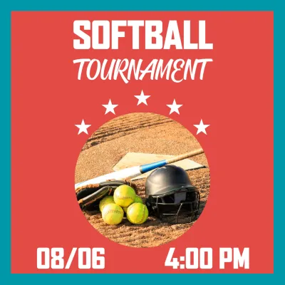 Custom Outdoor Yard Signs Multiple Sizes Softball Match