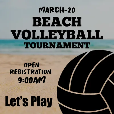 Custom Outdoor Yard Signs Multiple Sizes Beach Volleyball Tournament