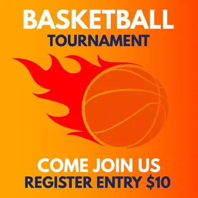 Custom Outdoor Yard Signs Multiple Sizes Basketball Tournament