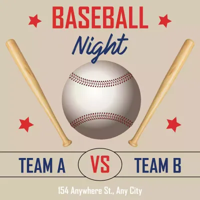 Custom Outdoor Yard Signs Multiple Sizes Baseball Night