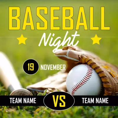 Custom Outdoor Yard Signs Multiple Sizes A Baseball Night
