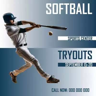 Custom Outdoor Yard Signs Multiple Sizes Softball Tryouts