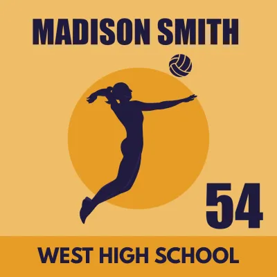 Custom Outdoor Yard Signs Multiple Sizes High School Volleyball