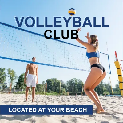 Custom Outdoor Yard Signs Multiple Sizes Volleyball Club Location