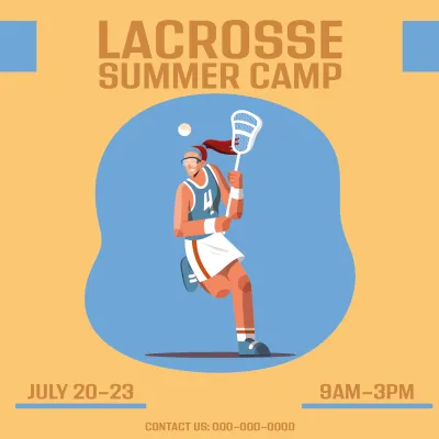 Custom Outdoor Yard Signs Multiple Sizes Lacrosse Summer Camp