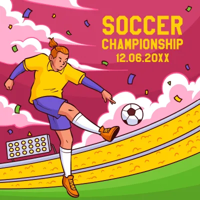 Custom Outdoor Yard Signs Multiple Sizes Soccer Championship