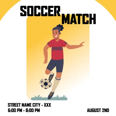 Custom Outdoor Yard Signs Multiple Sizes Soccer Match