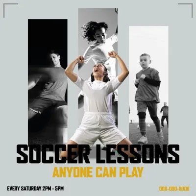 Custom Outdoor Yard Signs Multiple Sizes Soccer Lessons