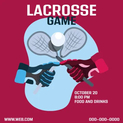 Custom Outdoor Yard Signs Multiple Sizes Lacrosse Game