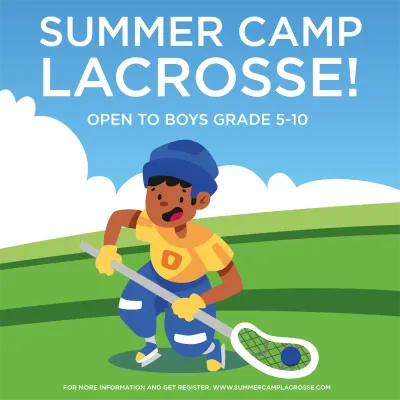Custom Outdoor Yard Signs Multiple Sizes Summer Camp Lacrosse