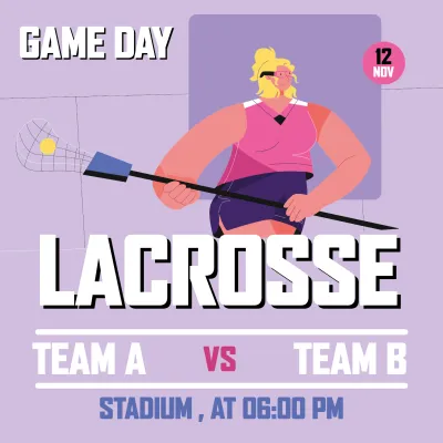 Custom Outdoor Yard Signs Multiple Sizes Game Day Lacrosse
