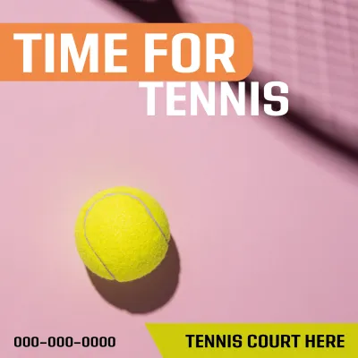 Custom Outdoor Yard Signs Multiple Sizes Time For Tennis