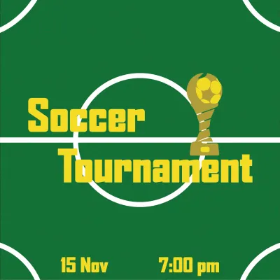 Custom Outdoor Yard Signs Multiple Sizes Soccer Tournament