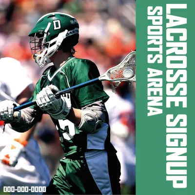 Custom Outdoor Yard Signs Multiple Sizes Lacrosse Sports Arena