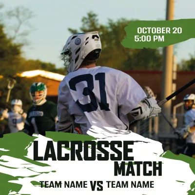 Custom Outdoor Yard Signs Multiple Sizes Lacrosse Match Sign