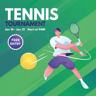 Custom Outdoor Yard Signs Multiple Sizes Tennis Tournament Sign