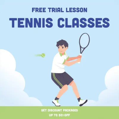 Custom Outdoor Yard Signs Multiple Sizes Tennis Classes