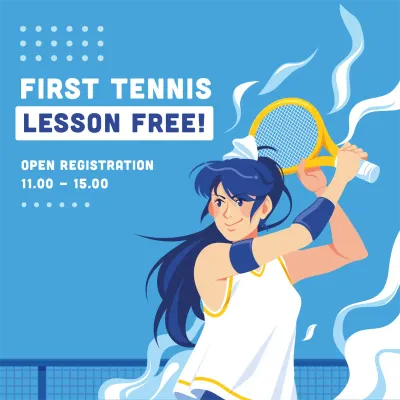 Custom Outdoor Yard Signs Multiple Sizes First Tennis Lesson